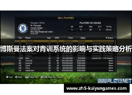 博斯曼法案对青训系统的影响与实践策略分析 博斯曼法案对青训系统的影响与实践策略分析