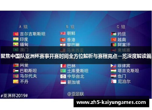 聚焦中国队亚洲杯赛事开赛时间全方位解析与赛程亮点一览深度解读篇 聚焦中国队亚洲杯赛事开赛时间全方位解析与赛程亮点一览深度解读篇